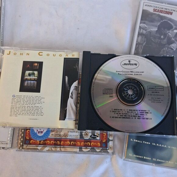 John Cougar Mellencamp CD Lot 5 Scarecrow American Fool Lonesome Jubilee Rock - Picture 4 of 7